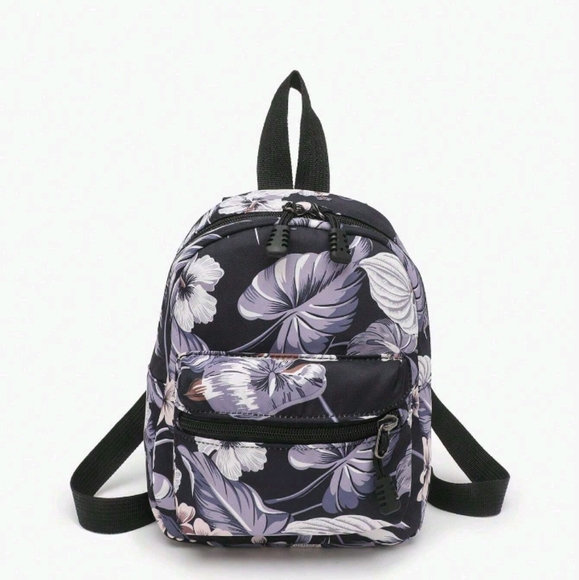 Handbags - Floral Black Backpack